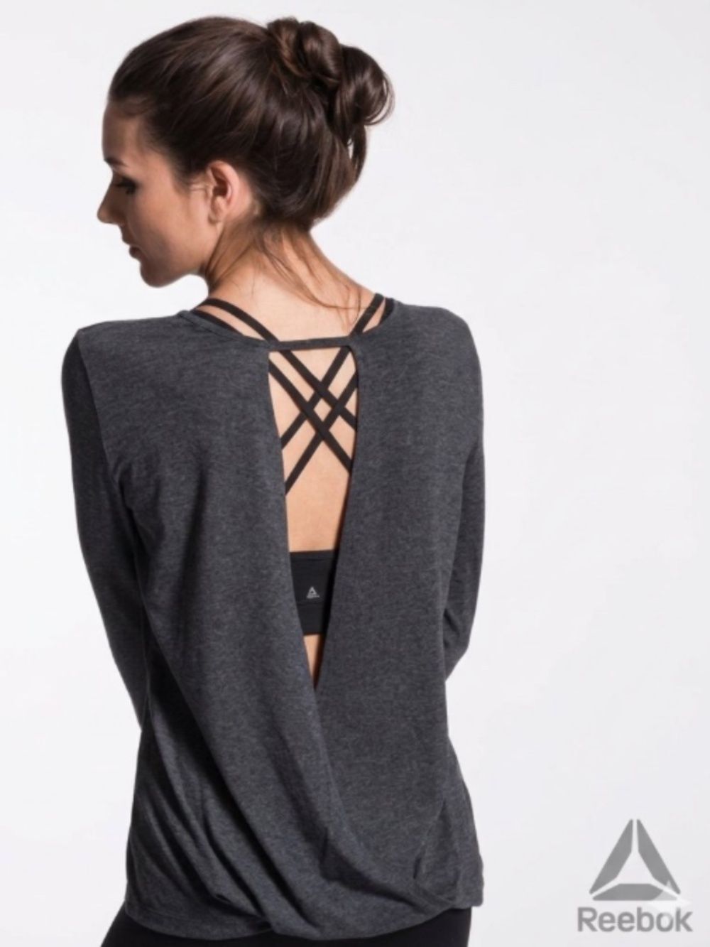 Reebok Open Back Long Sleeve Fitness Top (M)